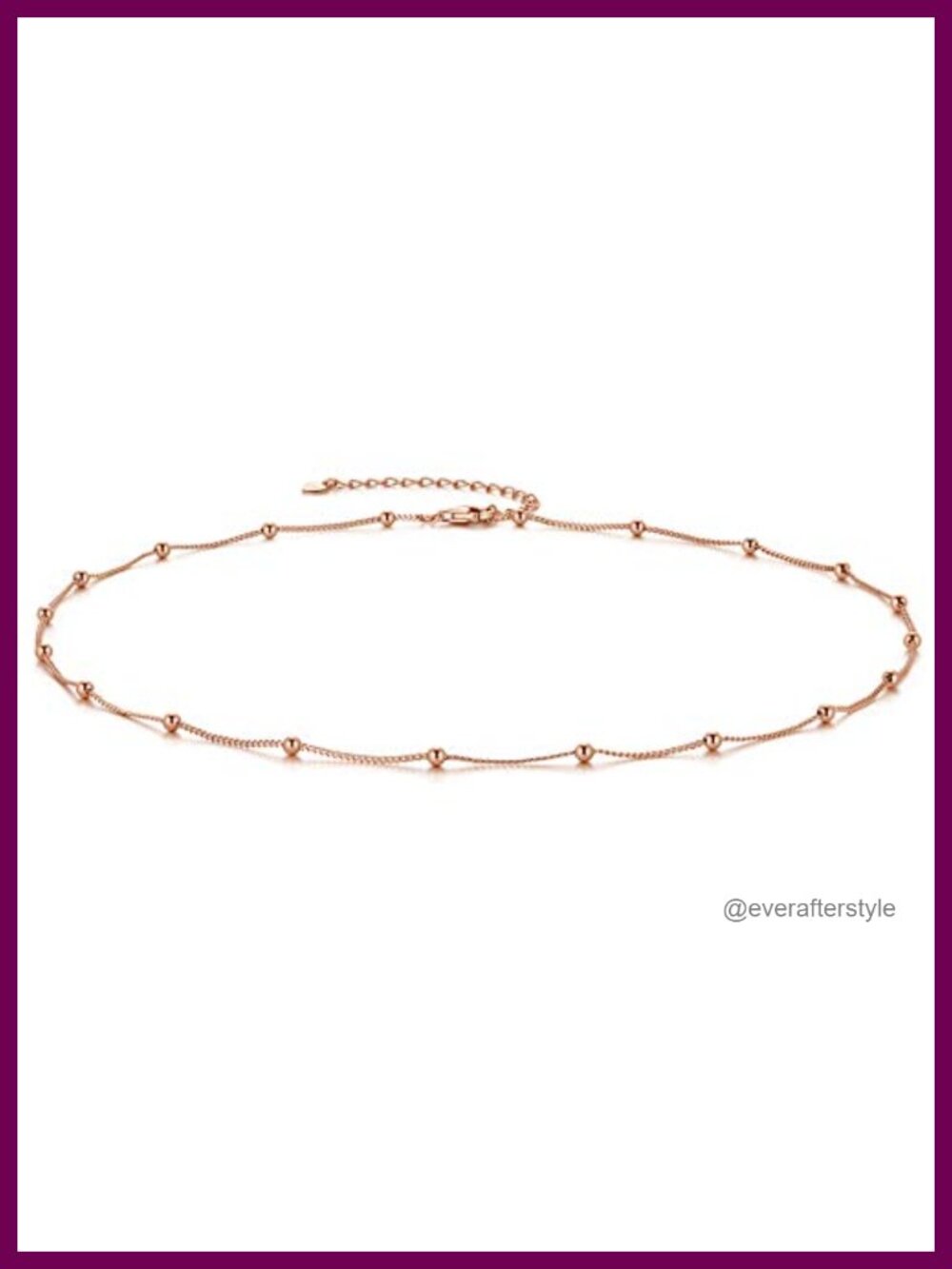 925 Sterling Silver Gold Plated Dainty Satellite Bead Choker Necklace with